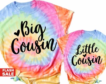 Matching Cousin Shirts, Big Cousin Shirt, Promoted to Big Cousin Little Cousin Spring Summer Mothers Day Gift