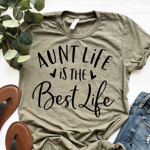 Aunt Life - Aunt Shirt Funny Auntie Shirt Gift for Aunt Custom Auntie Shirt New Aunt Announcement 2024 TShirt Best Aunt Gifts