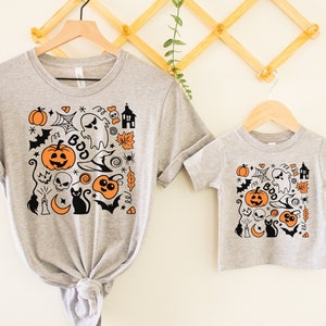 Mommy and Me Toddler Halloween Costume, Baby Boy Matching Halloween Outfit, Doodle Tshirt