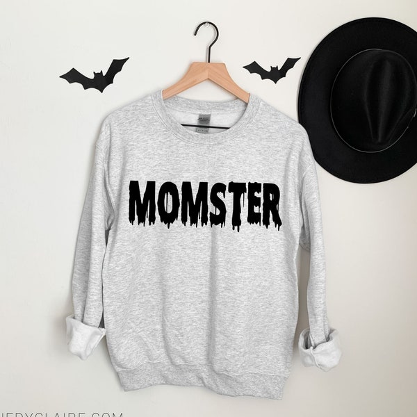 Momster Halloween Shirt, Halloween Sweatshirt, Fall Sweatshirt Spooky Season TShirt, Fall Shirts for Women Momster Sweatshirt Momster Shirt