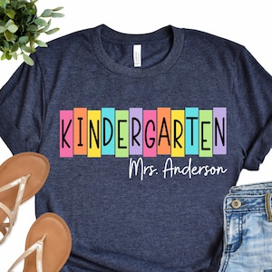 Comfort Colors Teacher Shirt, Kindergarten Teacher Shirt, Kindergarten Shirt, Back to School Shirt, Custom Teacher Appreciation Tee