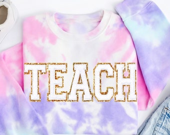 Teacher Sweatshirt, Teacher Gifts for Teacher Appreciation Gift Teacher Shirts TEACH Sweatshirt Embroidered summer style gifts End of Year
