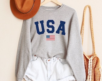 4th of July Sweatshirt, 4th of July Shirt Women, Fourth of July 4th of July Shirt USA Shirt plus size Patriotic American Flag Tshirt