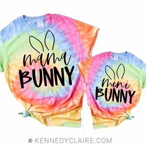 MOMMY AND ME Easter Outfits - Easter Mommy and Me Easter Shirts, Mama Bunny Mini Bunny - mother daughter shirts, Family Matching Easter