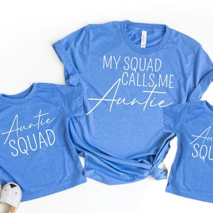 Auntie Shirt Matching Niece Nephew Aunt Shirt Day Gift for Aunt Gift Custom New Aunt Announcement 2025 TShirt Best Aunt Gifts