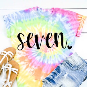 Seven Birthday Shirt Girl, 7th Birthday TShirts, Seven Year Old Birthday Girl Shirt, 7 Year old Birthday Gift