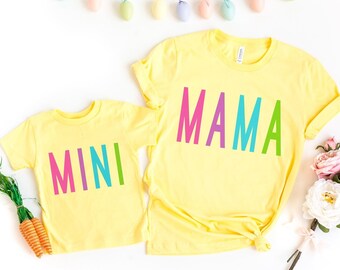 Mama and Mini Rainbow Shirts Mommy and Me Outfits Mothers Day Gifts Personalized Gift for Mom Gift Mother Daughter Shirts Mothers Day Gift