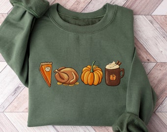 Thanksgiving Sweatshirt for Women, Pumpkin Sweatshirt, Thanksgiving Sweatshirt, Thanksgiving Shirt Fall Crewneck tops and tees