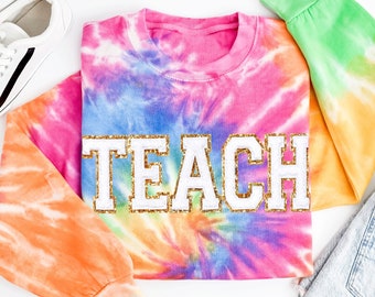 Teacher Sweatshirt, Teacher Gifts for Teacher Appreciation Gift Teacher Shirts TEACH Sweatshirt Embroidered summer style gifts End of Year