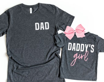 Fathers Day Gifts for Dad Gift from Daughter, Father Daughter Matching Shirts Dad and Baby, Daddys Girl Dad Shirt Fathers Day Gift
