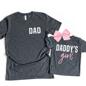 Fathers Day Gifts for Dad Gift from Daughter, Father Daughter Matching Shirts Dad and Baby, Daddys Girl Dad Shirt Fathers Day Gift