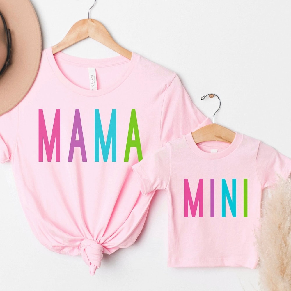 Mama And Mini Rainbow Shirts Mommy And Me Outfits Mothers Day Gifts Personalized Gift For Mom Gift Mother Daughter Shirts Mothers Day Gift