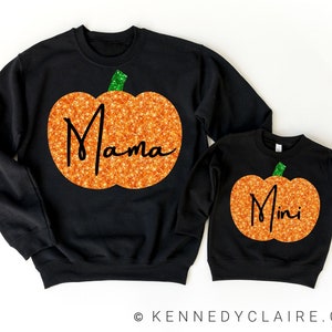 Mama and Mini Thanksgiving Sweatshirts, Fall Mommy and Me Outfits Thanksgiving Shirts, Matching Thanksgiving t shirts