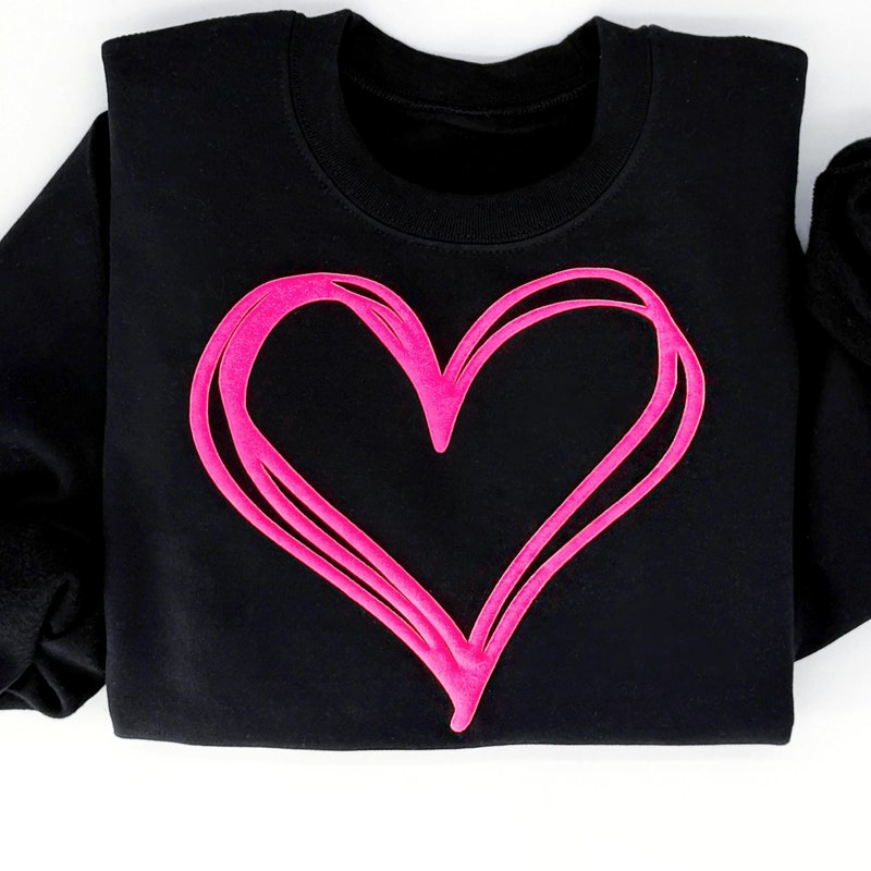 Valentine's Day Heart Pattern Dropped Shoulder Sweater main image 1