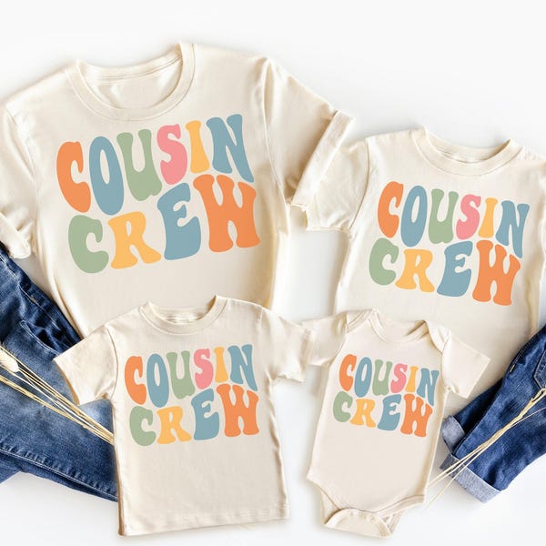 Cousin Crew Shirts for Kids and Adults, Matching Family T-Shirts, Big Cousin Shirts, Cousin Announcement, Vacation Beach Family Trip Shirts