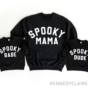 Mommy and Me Halloween Sweatshirts, Mother Son Matching Halloween Shirts Mother Daughter Halloween Family Matching Mom Daughter Spooky Mama