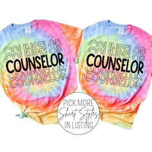 School Counselor Shirt, Gift for Counselor, Tie Dye Back to School Tees First Day of School Shirt, Counselor Gift for School Counselor