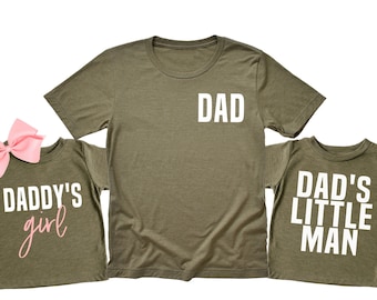 Fathers Day Gifts from Kids, Dad Gifts from Daughter Father Son Matching Fathers Day Shirt Daddy and Me Daddys Girl Dad Shirt Gift from Baby