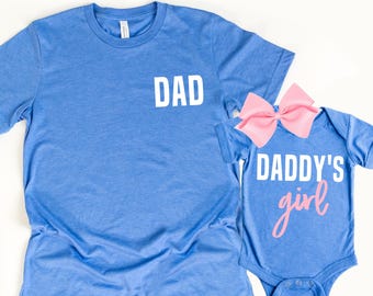 Father Daughter Matching Shirts Dad and Baby Girl, Daddys Girl Dad Shirt, Fathers Day Gift from Daughter, Kids Gift, Daddy and Me Tees