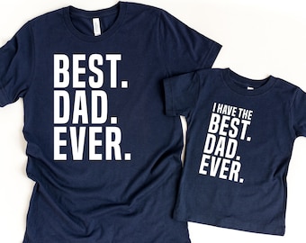 Father's Day Gift from Kids, Dad and Son Matching Shirts, Daddy and Me Dad Shirt, Gift from Daughter or Baby Boy, Best Dad Ever T-Shirt
