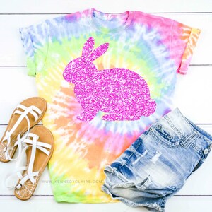 Glitter Easter Bunny TShirt for Women and Girls, Easter Egg Hunt Tee, Teacher Easter Tshirt Toddler Girl - Plus Size, Easter Gift for Her