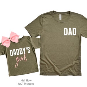 Fathers Day Gifts for Dad Gift from Daughter, Father Daughter Matching Shirts Dad and Baby, Daddys Girl Dad Shirt Fathers Day Gift