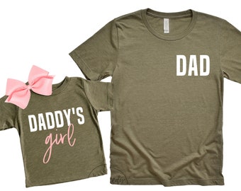 Father Daughter Matching Shirts Dad and Baby Girl Daddys Girl Father's Day Gift from Daughter Family Shirts Dad and Kids Matching Tee