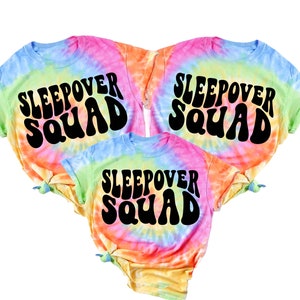 Sleepover Squad Shirts, Slumber Party Squad TShirt Birthday Girl Shirt Birthday Sleepover tShirts Matching Besties Gifts Birthday Party Tees