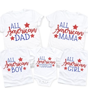 4th of July Family Shirts, Matching Fourth of July Tshirts, Retro Toddler July 4th t Shirts for Boys Tees for Kids 4th of July Outfit