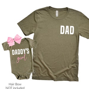 Fathers Day Gift for Dad Gift from Daughter, Father Daughter Matching Shirts Dad and Baby, Daddys Girl Dad Shirt Fathers Day Gifts