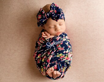 personalized baby swaddle