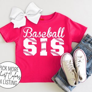 Baseball Sis Shirt, Little Sister Baseball Shirt, Little Sister Biggest Fan, Big Sister Baseball Shirt, Girls Baseball Shirt Gift