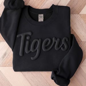 Custom Puff Print Team Name T-shirt, Personalized Puff Writing For Companies, Embossed Mascot Shirt, Metallic Puff Print, Puff School Sports