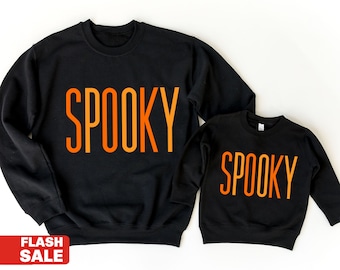 Halloween Sweatshirt for Mom and Kids, Spooky Season, Vintage Halloween Sweater
