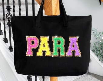 Para Tote Bag, Gift for Para Bag, Back to School Gift for Para Paraprofessional Gifts for Teacher Appreciation Para Gifts