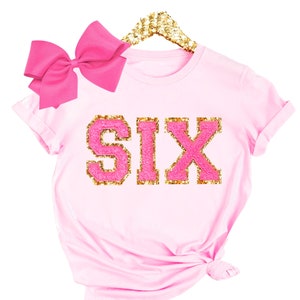 6th Birthday Shirt Girl, SIX Sweatshirt, 5th Birthday Girl Shirt 7th Birthday Outfit, Five Sweater CUSTOM Kids Birthday Tee Girls Spring