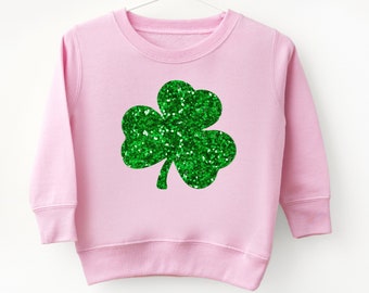 Glitter Shamrock Shirt Girls St Patricks Day Sweatshirt Toddler St Patricks Day Outfit Girl St Patricks Day Shirt Irish Shirt Lucky Shirt