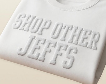 Custom Puff Sweatshirt, Personalized Team Name Shirt, 3D Raised Lettering, School Mascot TShirt, Baseball Mom, Shop Other Jeffs