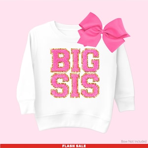 Big Sister Shirt, Big Sis Sweatshirt Toddler, Big Sister Gift, Promoted to Big Sister Announcement, Pregnancy Announcement Sister Summer