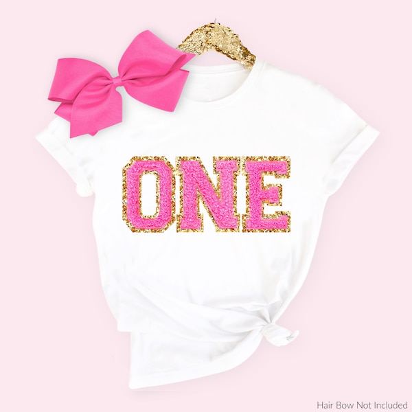 First Birthday Outfit Girl, 1st Birthday Girl Outfit, 2nd Birthday, One Sweatshirt, ONE Year Old Birthday TShirt letter patches Spring