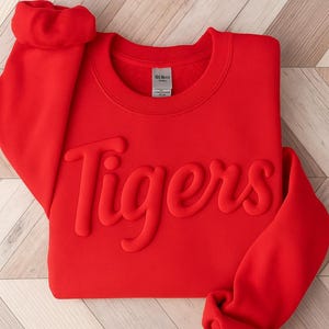 Custom Puff Print Team Name T-shirt, Personalized Puff Writing For Companies, Embossed Mascot Shirt, Metallic Puff Print, Puff School Sports