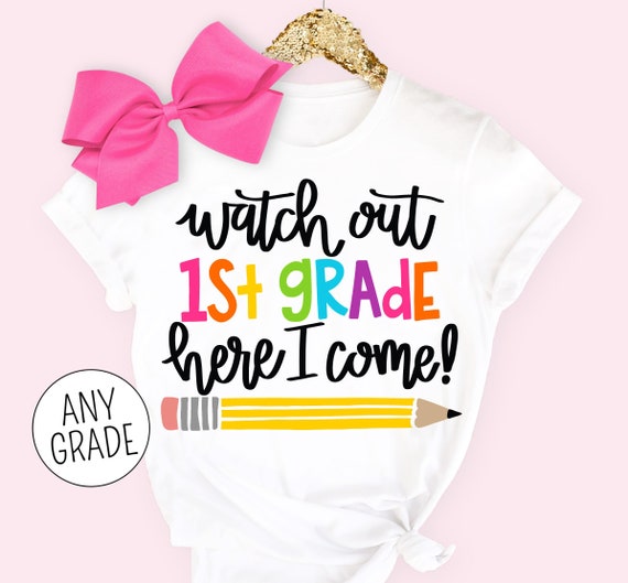 First Grade Shirt, Girls Shirt, Back to School Shirt, First Day of