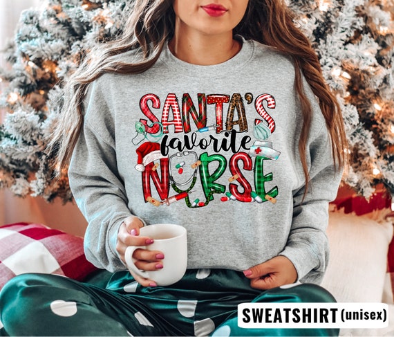 Christmas Sweatshirt Nurse Funny Christmas Shirt Preppy