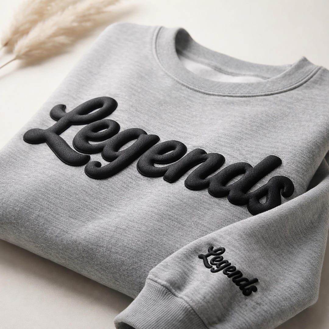Custom Embossed Puff Sweatshirt – Personalized Team Name Shirt, 3d Lettering Custom Sweats