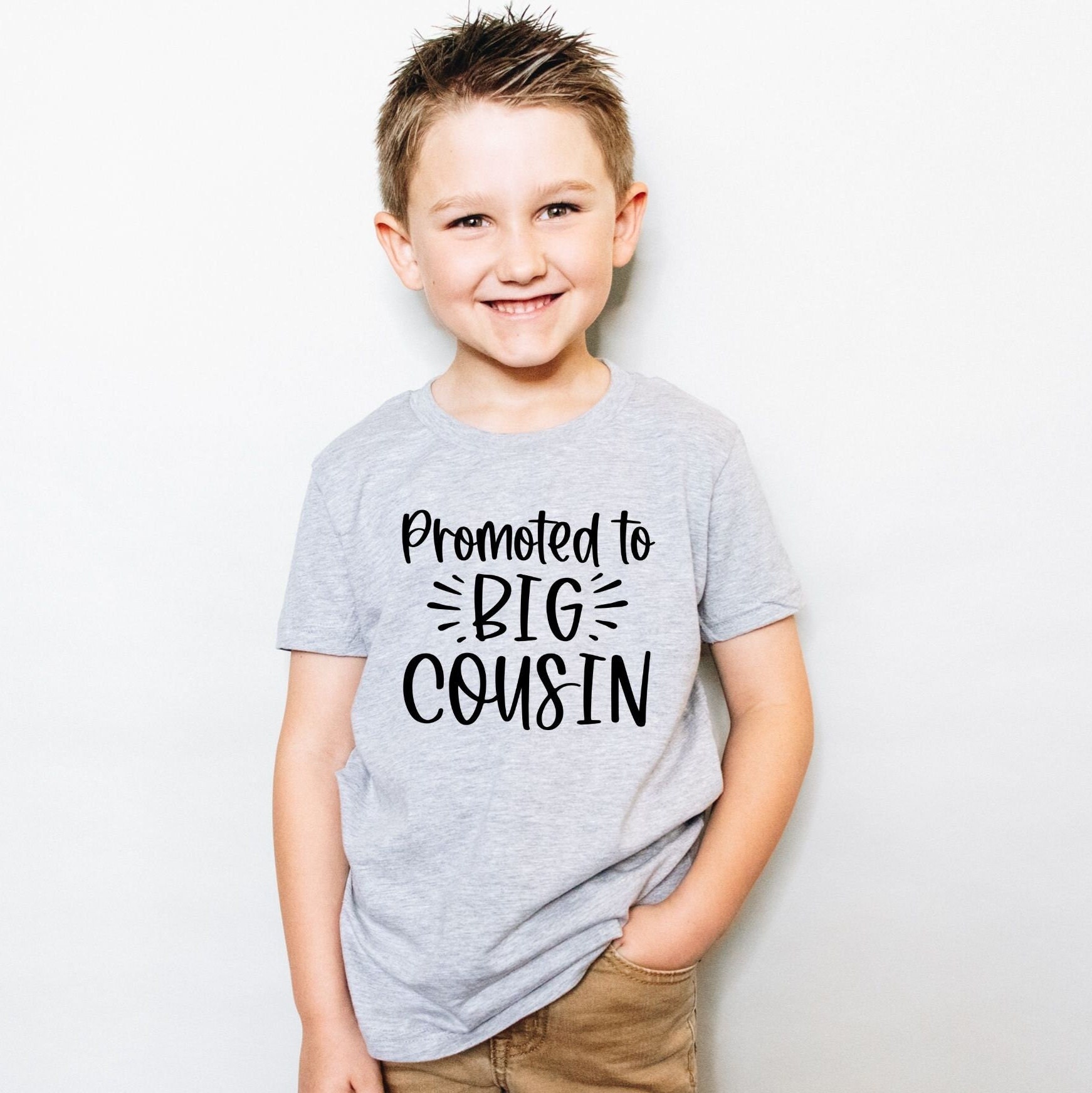 Name The World's Best Cousin Boys T-shirt Personalised Secret Promoted to Aunty 