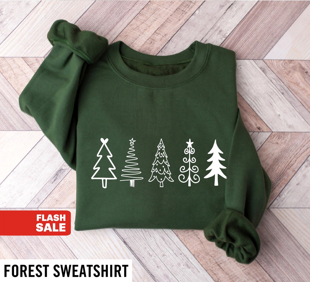 Sweatshirt Noël Arbres De Noël - T-shirt Femme Unisexe, Taille XS, Neuf Avec étiquettes