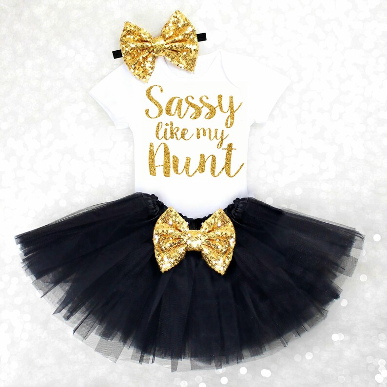 Newborn Girl Outfit Aunt Baby Shower Gift SASSY like my AUNT Etsy