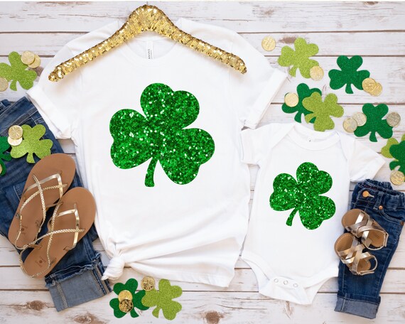 UB Mommy and Me ST Patricks Day Clover Shirt Boutique Toddler Kids Clothes 