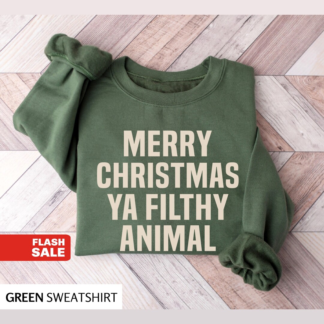Mens & Ladies 'Ya Filthy Animal' Navy Christmas Pyjamas – 100% Cotton Lounge Set