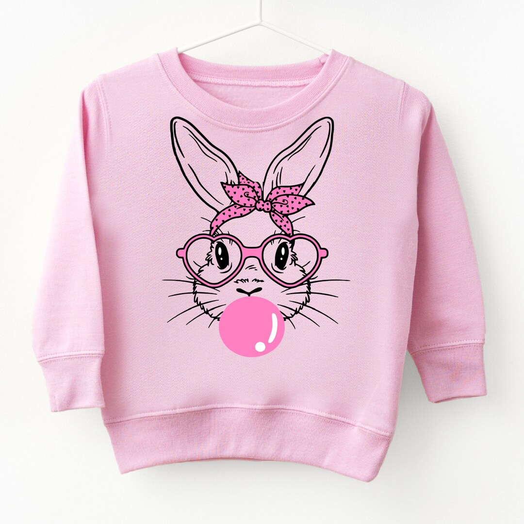 Girls Easter Bunny Shirt Glasses, Kids Easter Shirts for Toddlers and ...